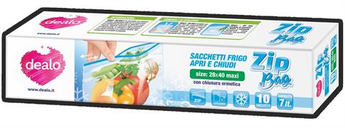 DEALO ZIP BAG 8 SACCHETTI 28*40CM LDPE SPESSORE 50 MICRON