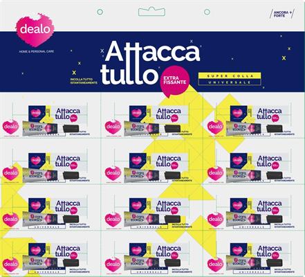 DEALO ATTACCATUTTO SUPERCOLLA UNIVERSALE CARTELLA DA 12CF