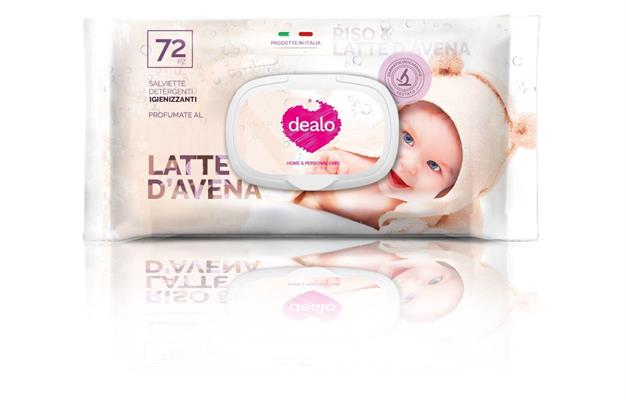 DEALO SALVIETTINE IGIEN.BABY 72PZ.LATTE D'AVENA GOFFRATE