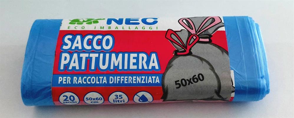 NEC SACCO ANTIGOCCIA HD AZZURRO 50X60 35LT 20PZ