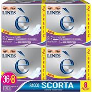 LINES E' ASSORBENTI QUADRIPACCO LUNGO X36+8
