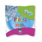 ARISTEA PIATTO PIANO 220MM RIUT.FIESTA AZZURRO 30PZ